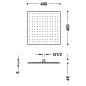 Rociador ducha TRES 400x400mm cromo - 134315014