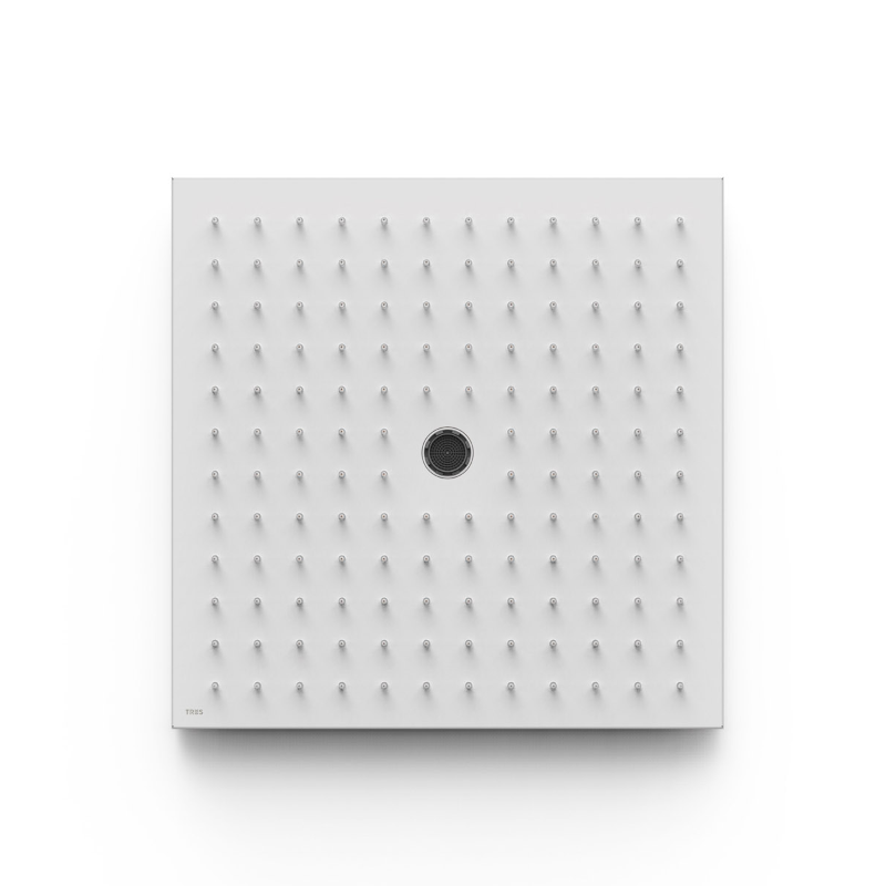 Rociador ducha a techo TRES 405x405mm blanco mate - 13495102BM