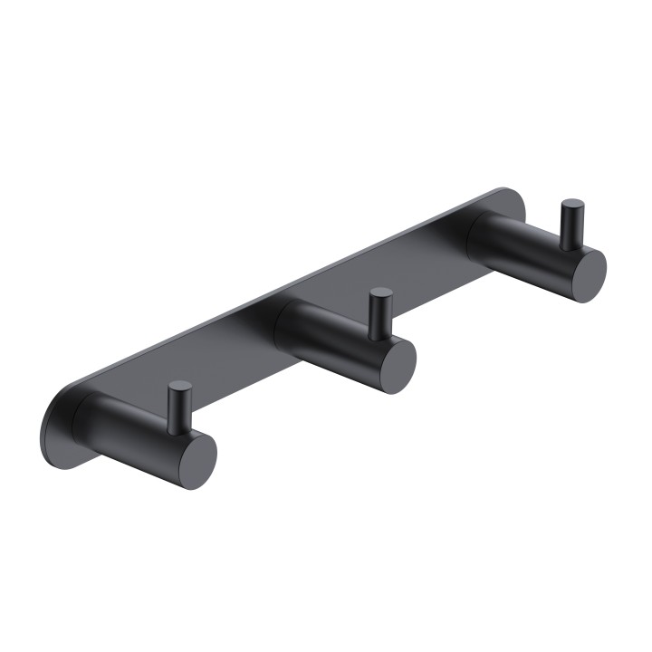 Percha triple ESSENTIAL negro mate - CAE001-02/NG 1