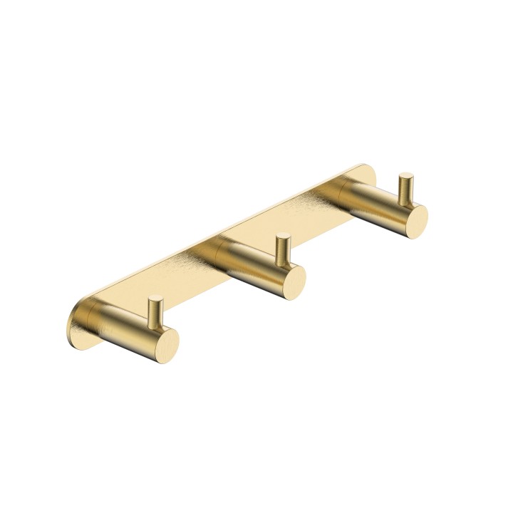 Percha triple ESSENTIAL oro cepillado - CAE001-02/OC 1