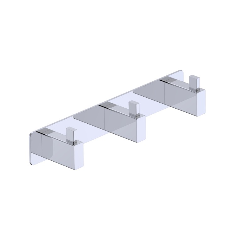 Perchero triple TECHNIC cromo - CAT002-02 1