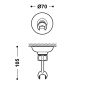 Soporte ducha orientable TRES oro brillo - 29963910OR