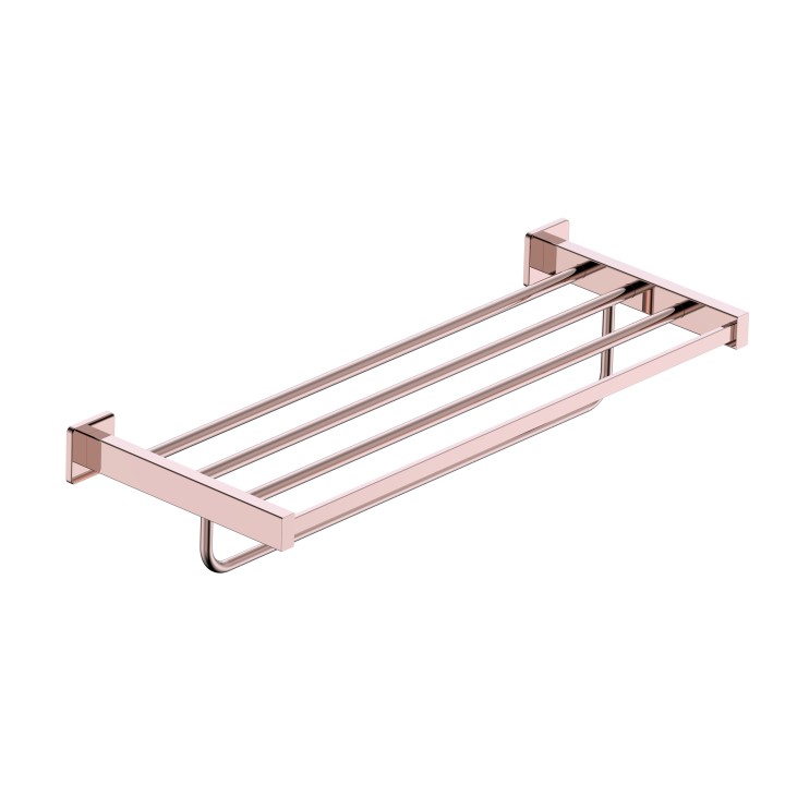 Toallero barra múltiple TECHNIC oro rosa cepillado - CAT002-05/ORC 1