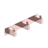 Perchero triple TECHNIC oro rosa cepillado - CAT002-02/ORC 1