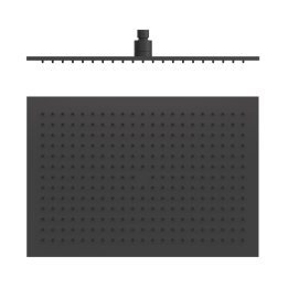 Rociador ducha TRES 450x315 mm negro mate - 29963203NM 1