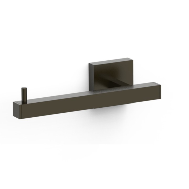 Portarrollo pared CUADRADO negro bronce - 10723606KMB 1