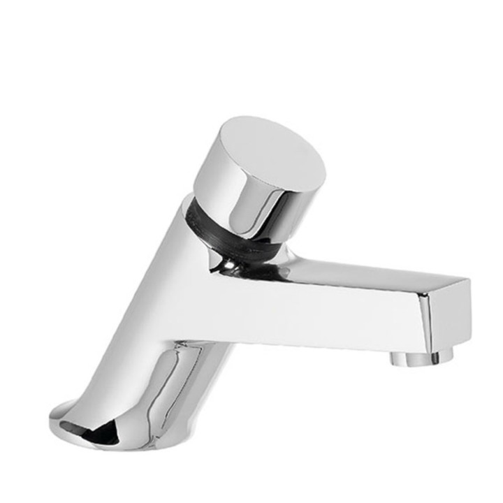 Grifo temporizado lavabo TRES 1 agua cromo - 01210303 1