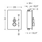 Grifo temporizado ducha empotrado TRES selector temperatura cromo - 01217901