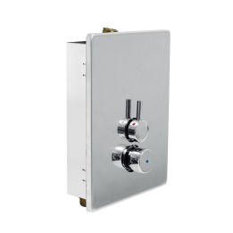 Grifo temporizado ducha empotrado TRES selector temperatura cromo - 01217901 1