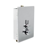 Grifo temporizado ducha empotrado TRES selector temperatura cromo - 01217901 1
