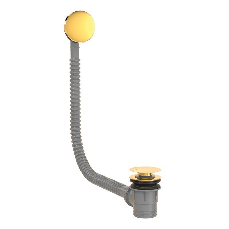 Válvula click con rebosadero para bañera TRES oro brillo - 03453420OR