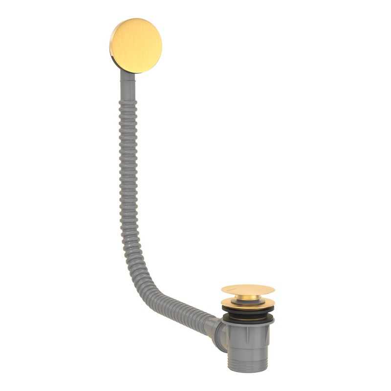 Válvula click con rebosadero para bañera TRES oro mate  - 03453420OM