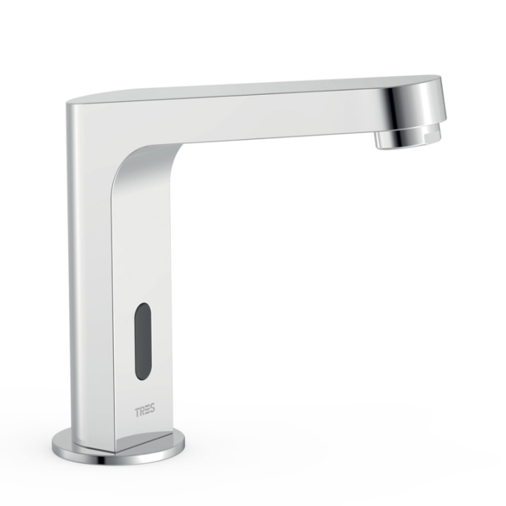 Grifo lavabo electrónico TRES premezclador cromo - 39210309 1