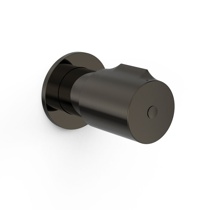Llave de paso empotrada 3/4" LOFT-TRES negro metalizado - 06151101KM 1