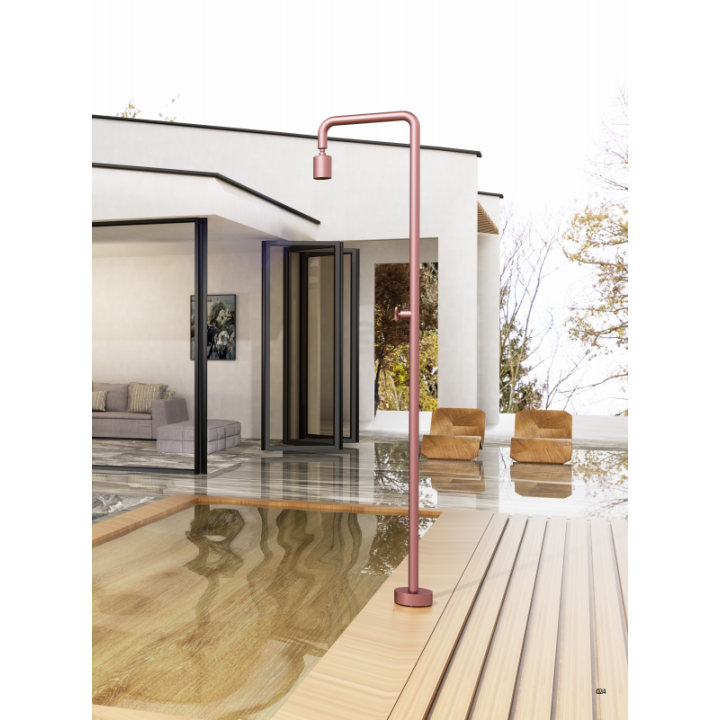 Columna ducha jardín piscina POOL acero S316 rosa coral - GPP001/ACL 2
