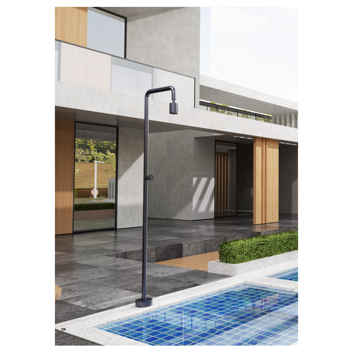 Columna ducha jardín piscina POOL acero S316 gris cobalto - GPP001/AGCB 2