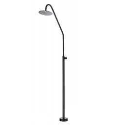Columna ducha jardín piscina ALASKA acero S316 negro mate - GPA002/ANG 1