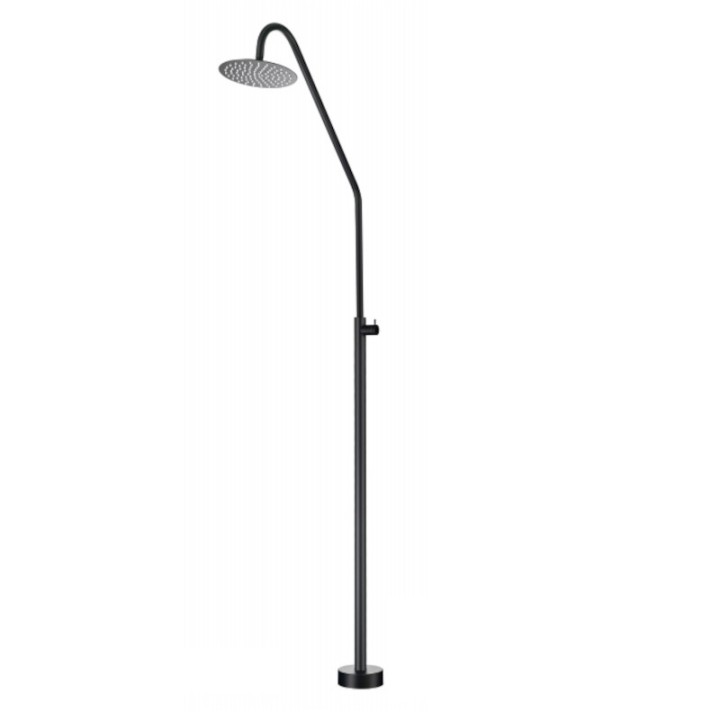 Columna ducha jardín piscina ALASKA acero S316 negro mate - GPA002/ANG 1