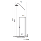 Columna ducha jardín piscina ALASKA acero S316 - GPA002/AC 4