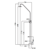 Columna ducha jardín piscina DAKOTA acero S316 - GPD003/AC 5