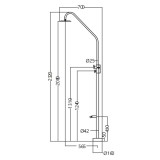 Columna ducha jardín piscina DAKOTA acero S316 negro mate - GPD003/ANG 7