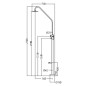 Columna ducha jardín piscina DAKOTA acero S316 negro mate - GPD003/ANG
