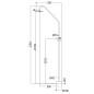 Columna ducha jardín piscina ALASKA acero S316 negro mate - GPA002/ANG