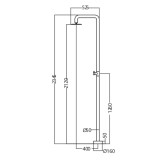 Columna ducha jardín piscina OREGON acero S316 negro mate - GPO006/ANG 6