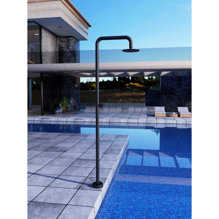 Columna ducha jardín piscina OREGON acero S316 negro mate - GPO006/ANG 3