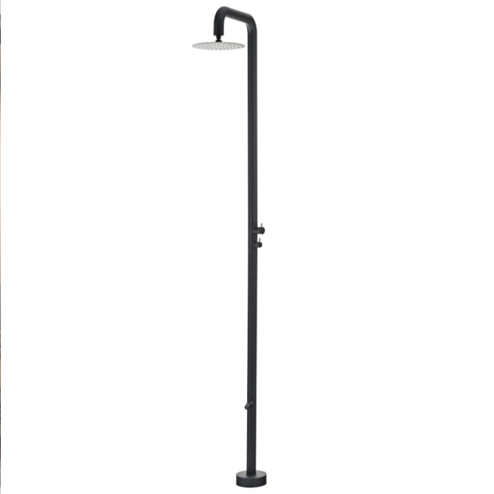 Columna ducha jardín piscina MICHIGAN acero S316 negro mate - GPM007/ANG 1