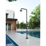 Columna ducha jardín piscina MICHIGAN acero S316 negro mate - GPM007/ANG 2