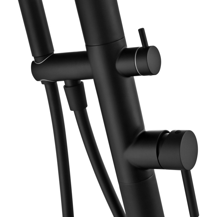 Columna ducha jardín piscina FLORIDA acero S316 negro mate - GPF008/ANG 4
