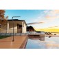 Columna ducha jardín piscina NEVADA acero S316 negro mate - GPN009/ANG
