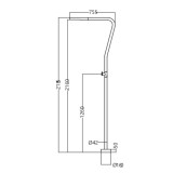 Columna ducha jardín piscina NEVADA acero S316 - GPN009/AC 6