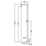 Columna ducha jardín piscina UTAH acero S316 negro mate - GPU010/ANG 6