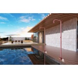 Columna ducha jardín piscina UTAH acero S316 rosa coral - GPU010/ACL 3