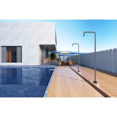 Columna ducha jardín piscina UTAH acero S316 gris cobalto - GPU010/AGCB - Imex