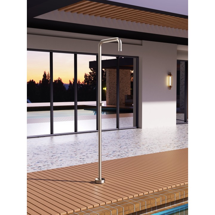 Columna ducha jardín piscina UTAH acero S316 moka - GPU010/AMK 3