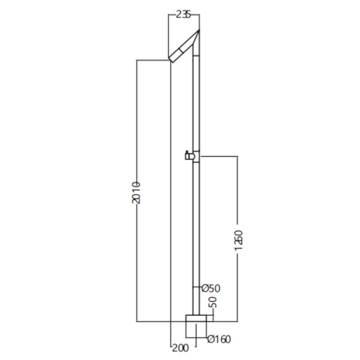 Columna ducha jardín piscina OKLAHOMA acero S316 - GPO011/AC 6