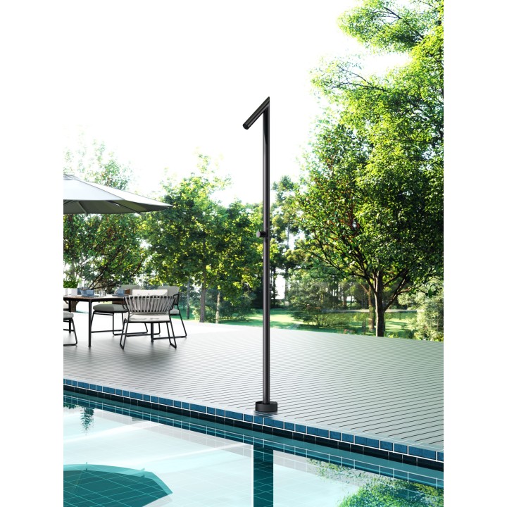 Columna ducha jardín piscina OKLAHOMA acero S316 negro mate - GPO011/ANG 3
