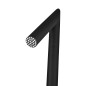 Columna ducha jardín piscina OKLAHOMA acero S316 negro mate - GPO011/ANG