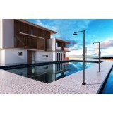 Columna ducha jardín piscina KANSAS acero S316 negro mate - GPK012/ANG 3