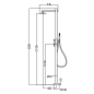 Columna ducha jardín piscina KANSAS acero S316 negro mate - GPK012/ANG