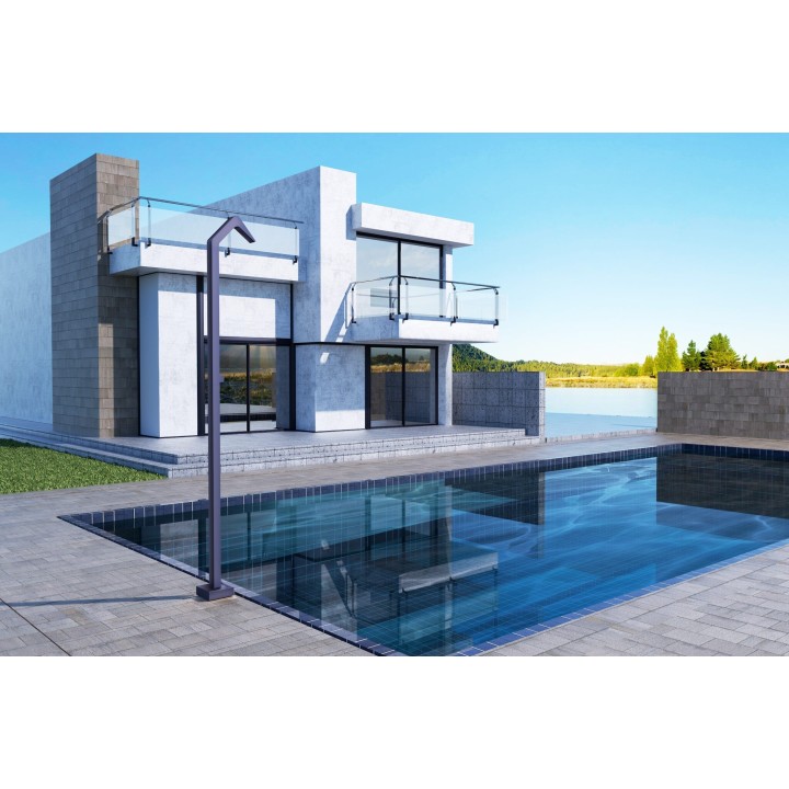 Columna ducha jardín piscina NIAGARA acero S316 azul océano - GPN013/AAO 2