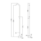Columna ducha jardín piscina NIAGARA acero S316 rosa coral - GPN013/ACL 6