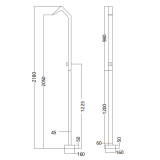 Columna ducha jardín piscina NIAGARA acero S316 moka - GPN013/AMK 5