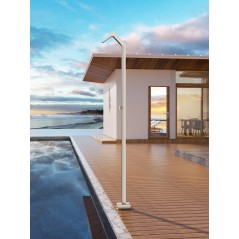 Columna ducha jardín piscina KANSAS acero S316 moka - GPN013/AMK - Imex