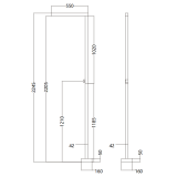 Columna ducha jardín piscina ALABAMA acero S316 - GPA014/AC 5