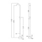 Columna ducha jardín piscina NIAGARA acero S316 gris cobalto - GPN013/AGCB