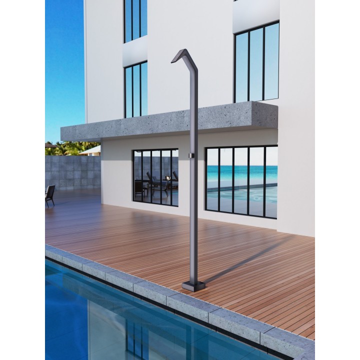 Columna ducha jardín piscina NIAGARA acero S316 gris cobalto - GPN013/AGCB 3